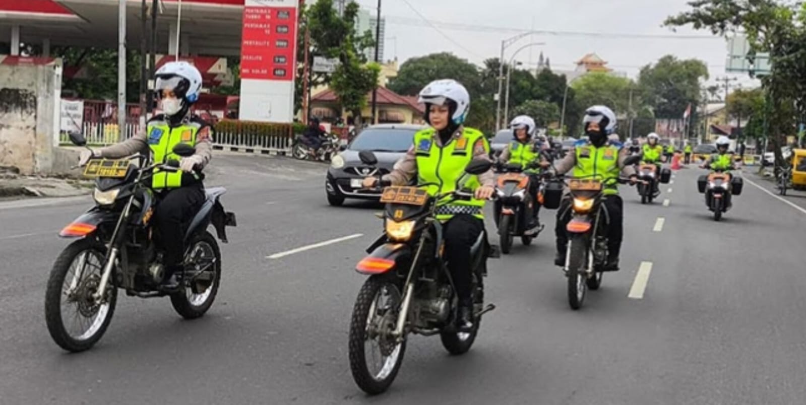 Polwan Polrestabes Medan Gelar Patroli Srikandi, Wujudkan Kamtibmas Kondusif