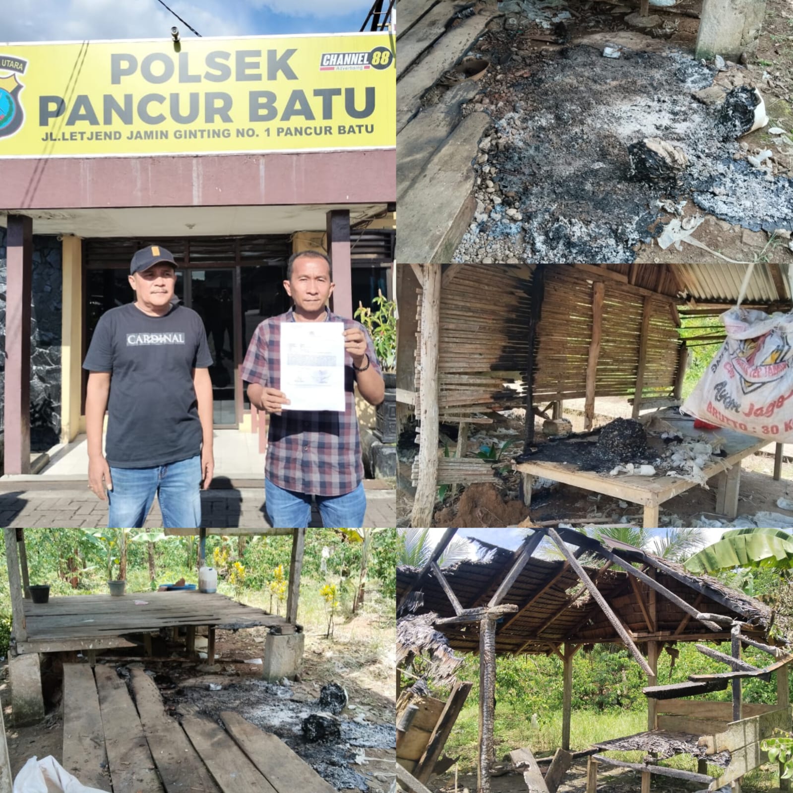 Gawat! Tiga Pondok Milik Pimpinan Media Online di Deli Serdang Dibakar OTK
