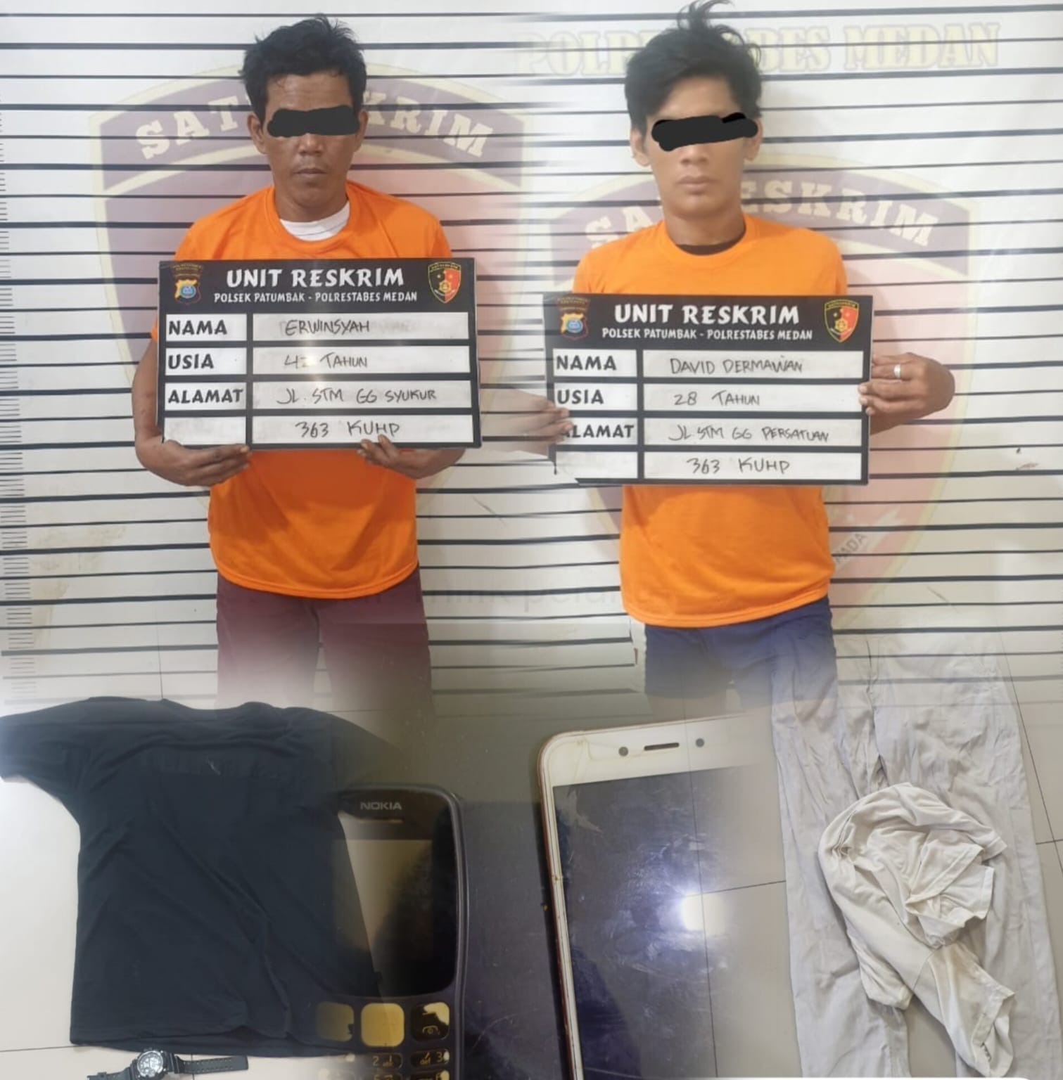 Tim Reskrim Polsek Patumbak Tembak Kaki Dua Residivis Curat, Satu DPO