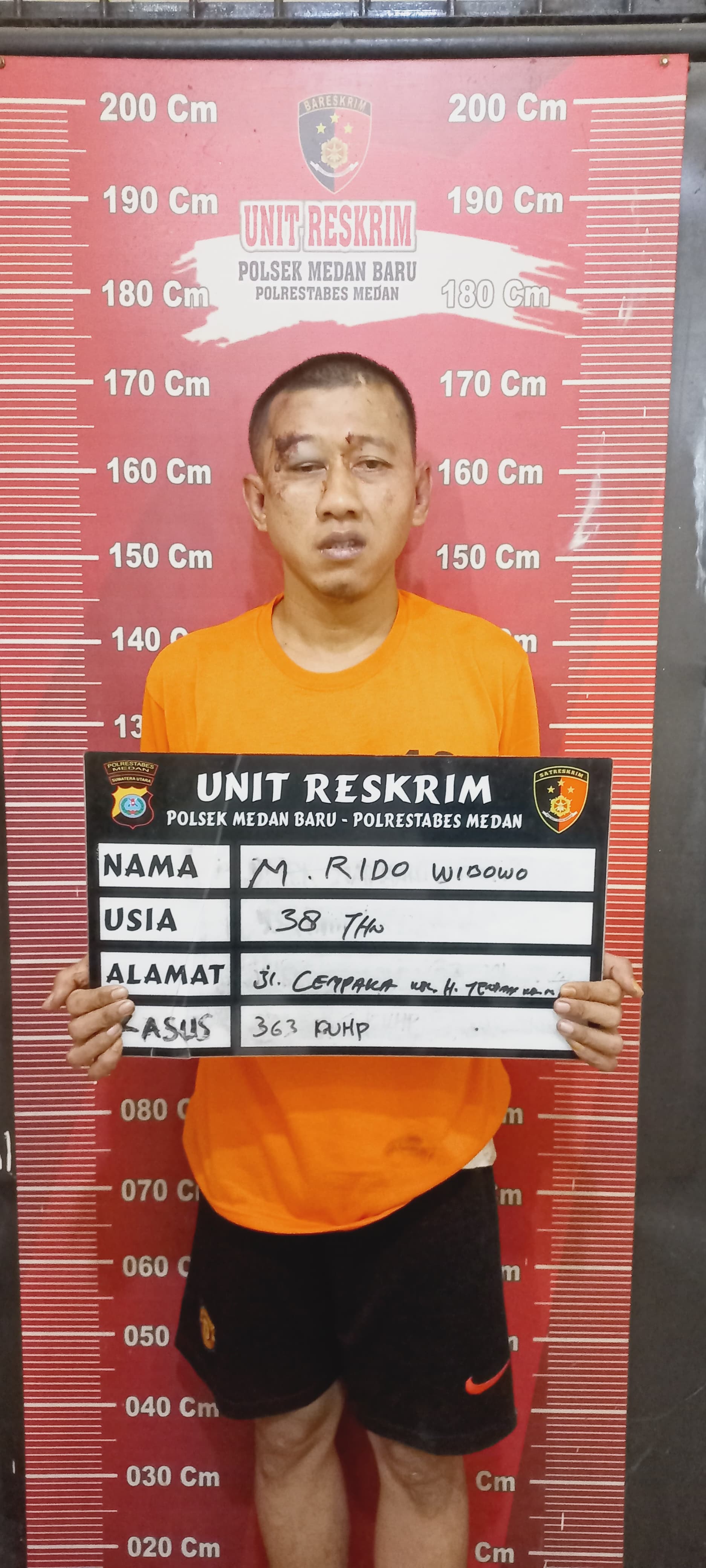 Unit Reskrim Polsek Medan Baru Amankan Pelaku Curanmor di Hotel