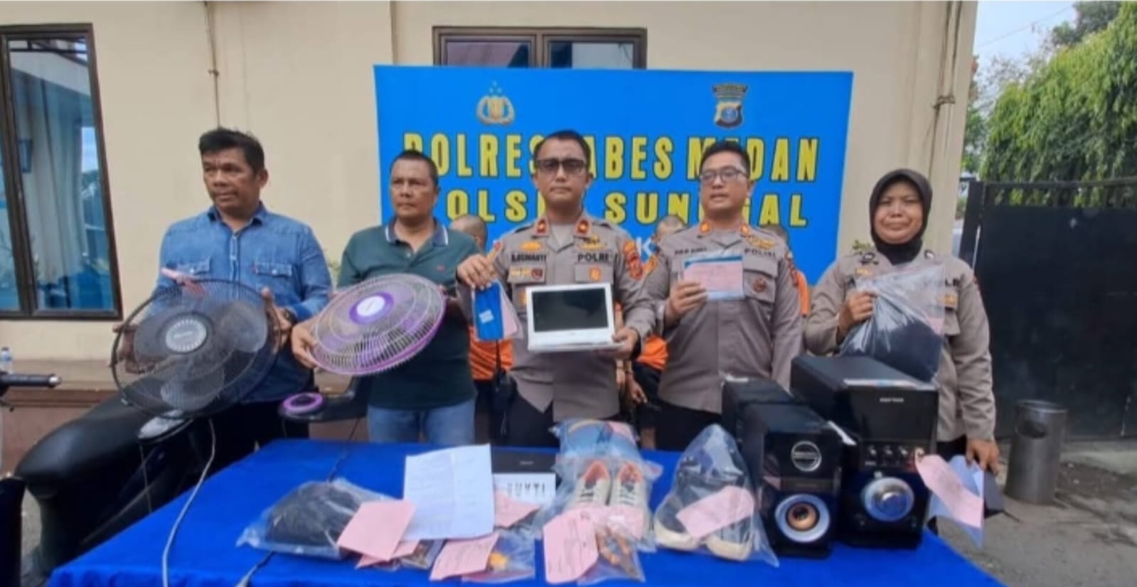 Polsek Sunggal Ciduk Pelaku Pencurian di 4 Rumah Kosong