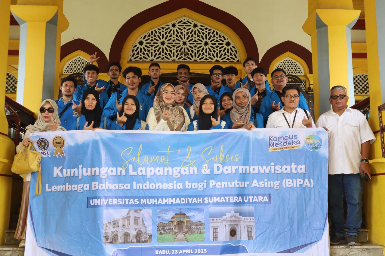 Mahasiswa Internasional UMSU Belajar Bahasa Lewat Wisata Budaya Kota Medan