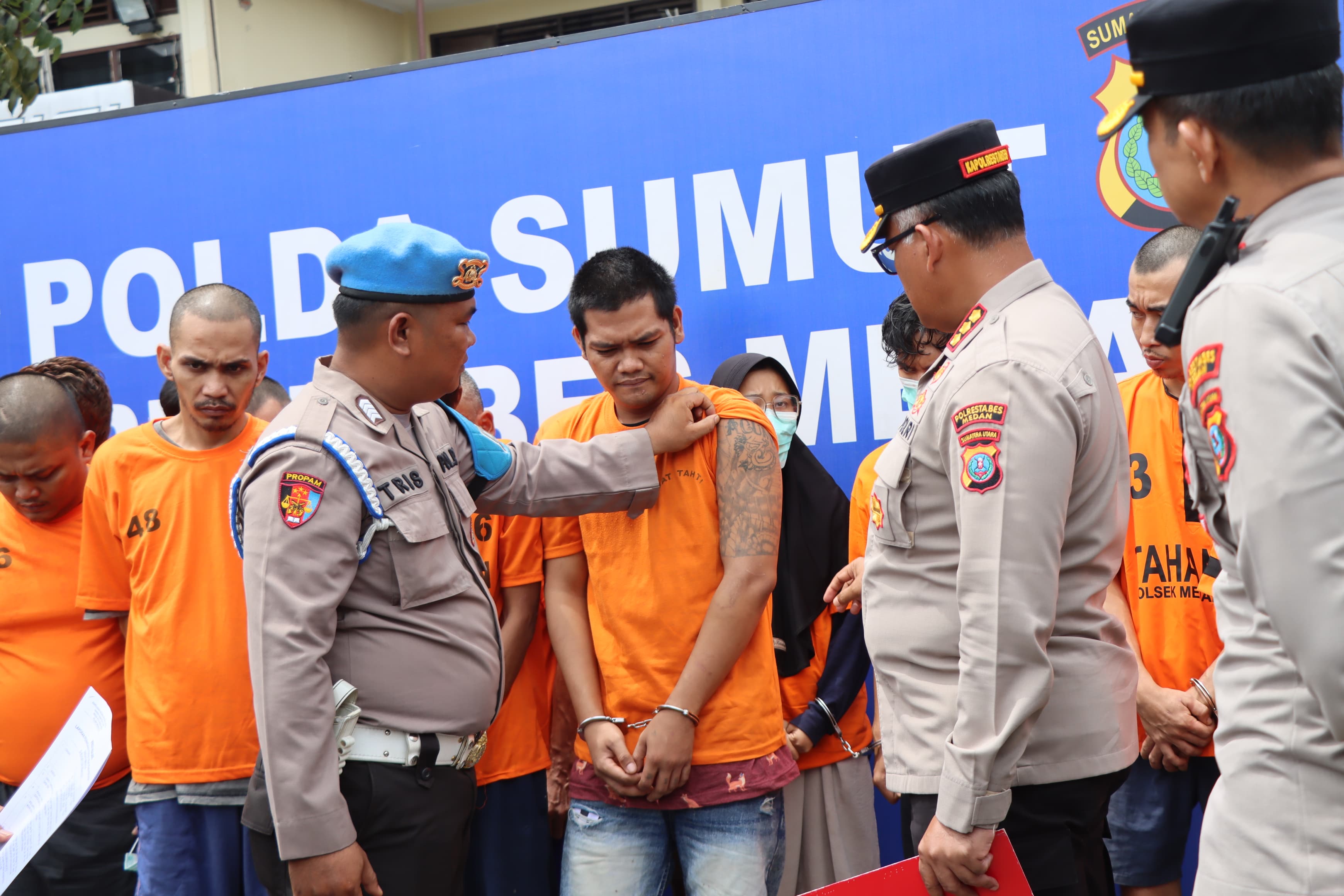 Polrestabes Medan Tangkap 66 Orang Bandit