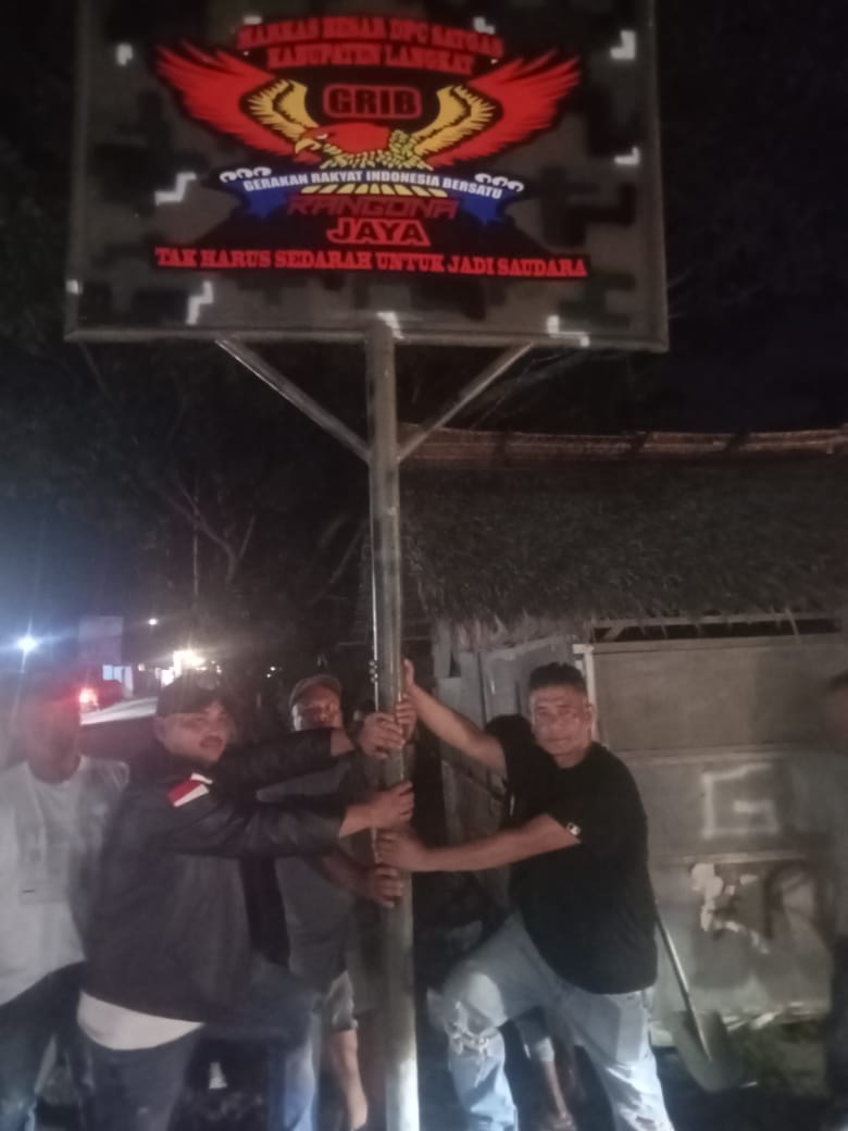 Disambut Antusias Masyarakat, Plank DPC Satgas Grib Jaya Kabupaten Langkat Resmi Didirikan