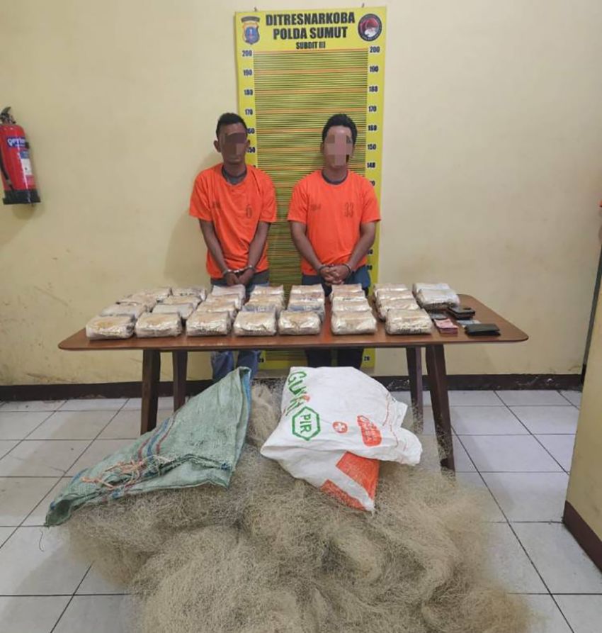 Polda Sumut Amankan 30 Kg Sabu Jaringan Malaysia di Dekat Gerbang Tol Brandan