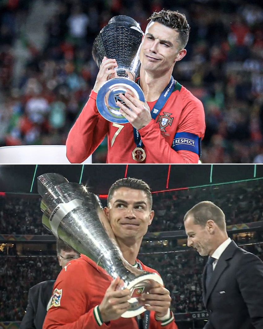 Juara UEFA Nations League 2025, Ronaldo Angkat Trofi Lagi Bareng Portugal