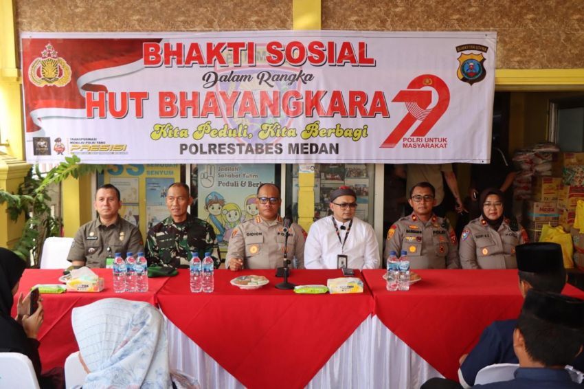 Polrestabes Medan Gelar Baksos Polri Berbagi di Yayasan Sahabat Yatim Indonesia Sunggal