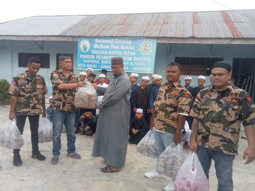 Peringati Tahun Baru Islam 1447 H, DPD dan DPC Satgas Grib Jaya Beri Bantuan ke Warga Langkat