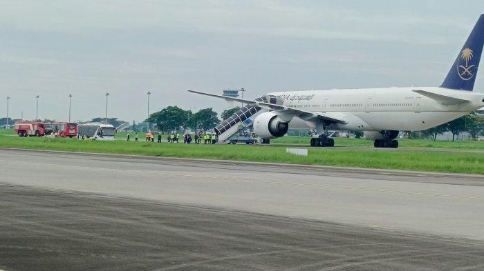 Tim Penjinak Bom Periksa Pesawat Saudi Airlines di Kualanamu Usai Dapat Ancaman Bom