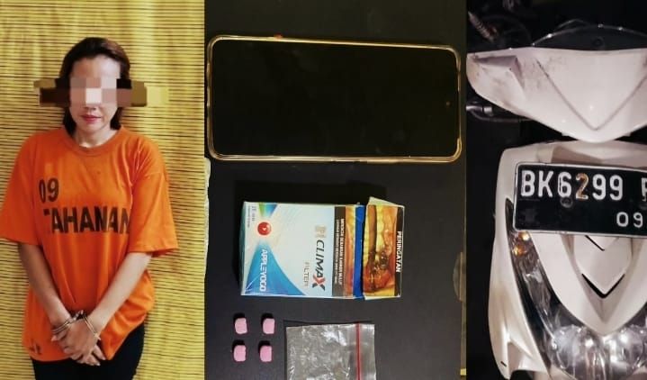 Kena Kibusi Warga Bawa Pil Geleng-geleng, Cewek Diamankan Satnarkoba Polres Binjai