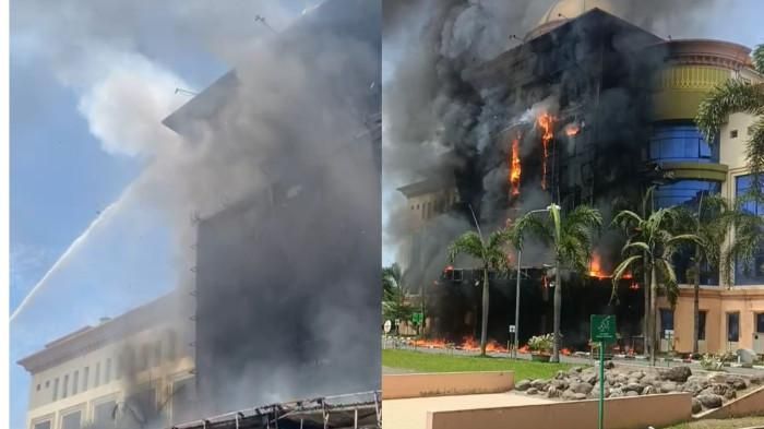 Kebakaran Hebat di Gedung Asrama Haji Medan, Api Tiba-tiba Membesar