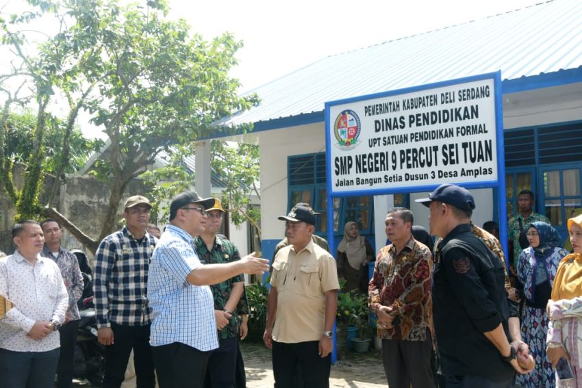 Akses Jalan ke SMP Negeri 9 Percut Sei Tuan Segera Diaspal