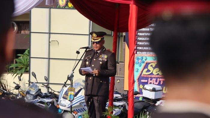 Upacara HUT Ke-79 Bhayangkara, Ini Pesan Kapolrestabes Medan Kombes Gidion