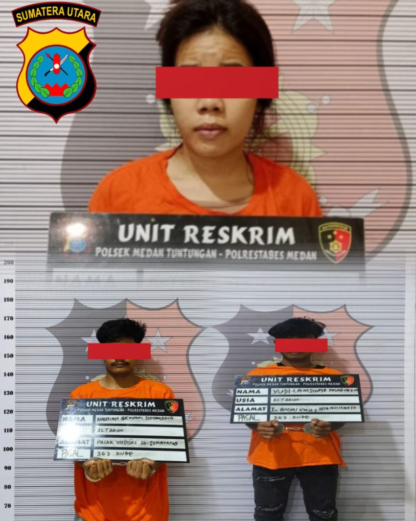 Modus Kencan Lewat Medsos Lalu Gasak Barang Teman Kencan, Cewek Muda dan 2 Teman Prianya Diringkus