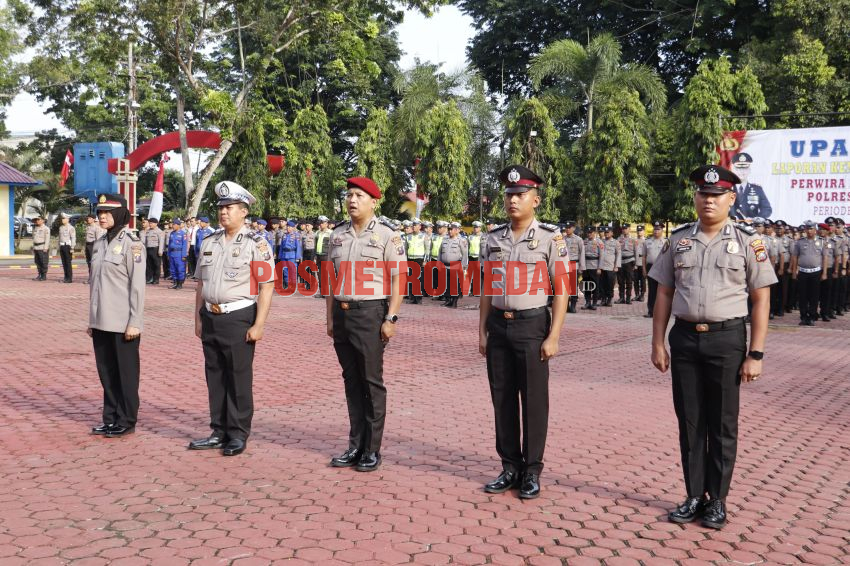 69 Personel Polres Langkat Naik Pangkat