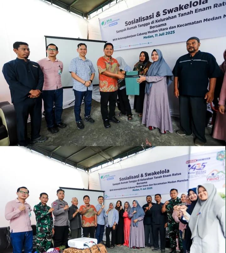 BPJS Ketenagakerjaan Medan Utara dan Kecamatan Medan Marelan Kolaborasi Atasi Sampah