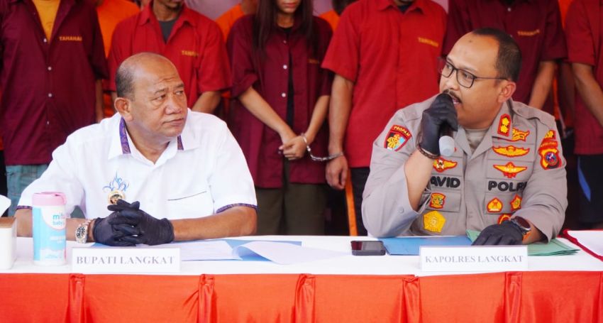 Bupati Langkat Syah Afandin Apresiasi Poldasu dan Polres Langkat Ungkap 429 Kasus Narkoba