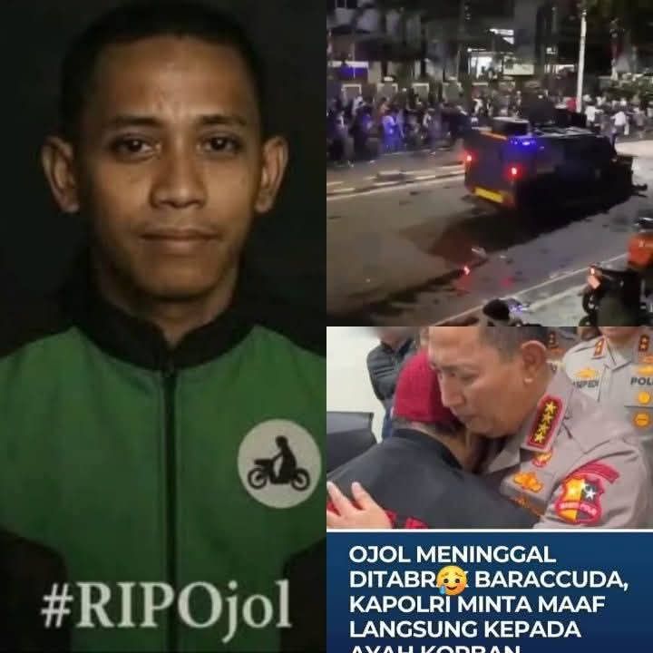 Kapolri Peluk dan Minta Maaf ke Keluarga Driver Ojol yang Tewas Dilindas Rantis