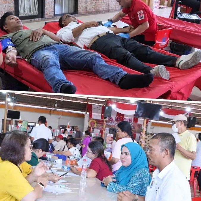 Jelang HUT Kemerdekaan RI ke-80,Camat  Selayang dan Kadispora Kota Medan Bakti Sosial