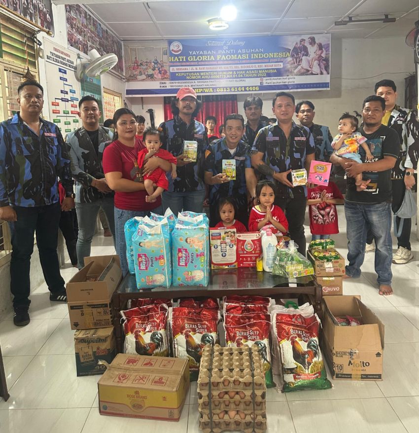 Meriahkan HUT Ke-56, LBH DPD IPK Sumut Baksos di Yayasan  Panti Asuhan Hati Gloria Faomasi
