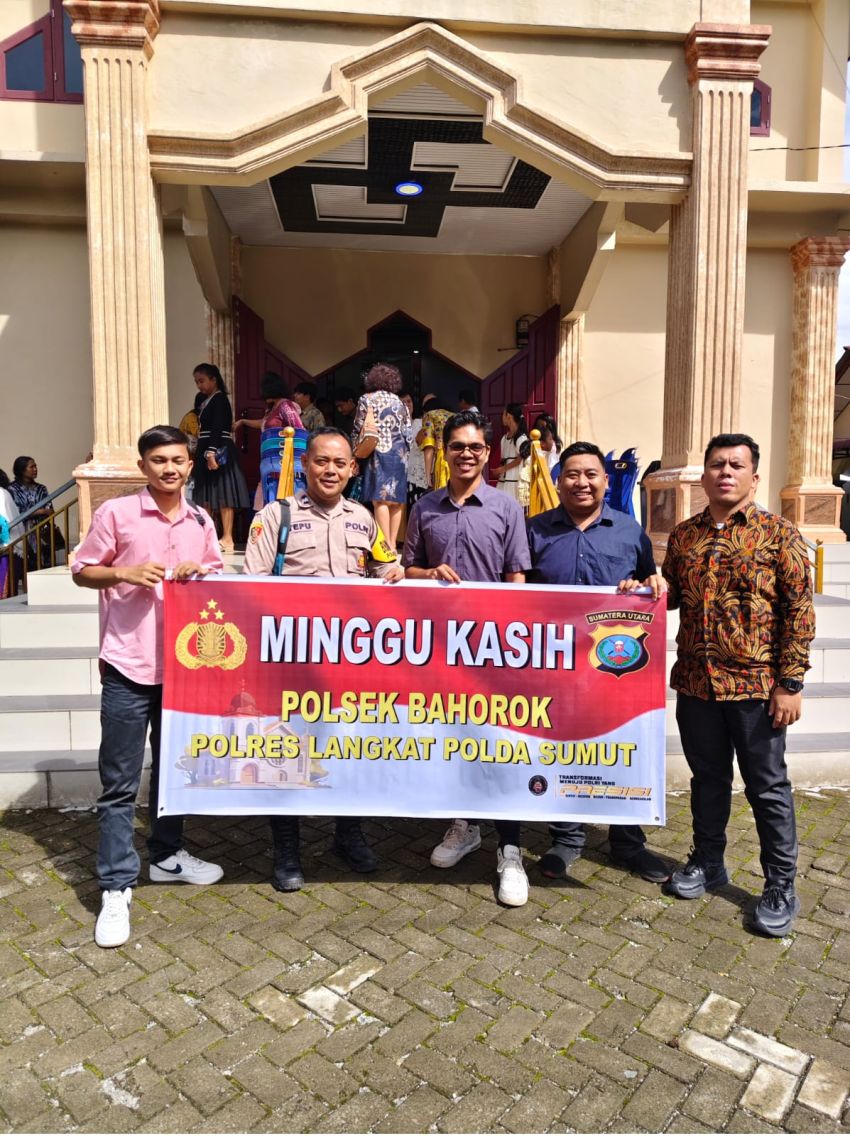 Polsek Bahorok Gelar Pengamanan Kegiatan Minggu kasih di Gereja GBKP Runggun Bahorok Klasis Langkat