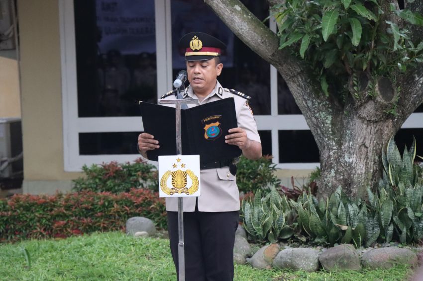 Upacara Peringatan Hari Juang Polri  Tahun 2025 Polres Binjai, Ini Pesan Wakapolres