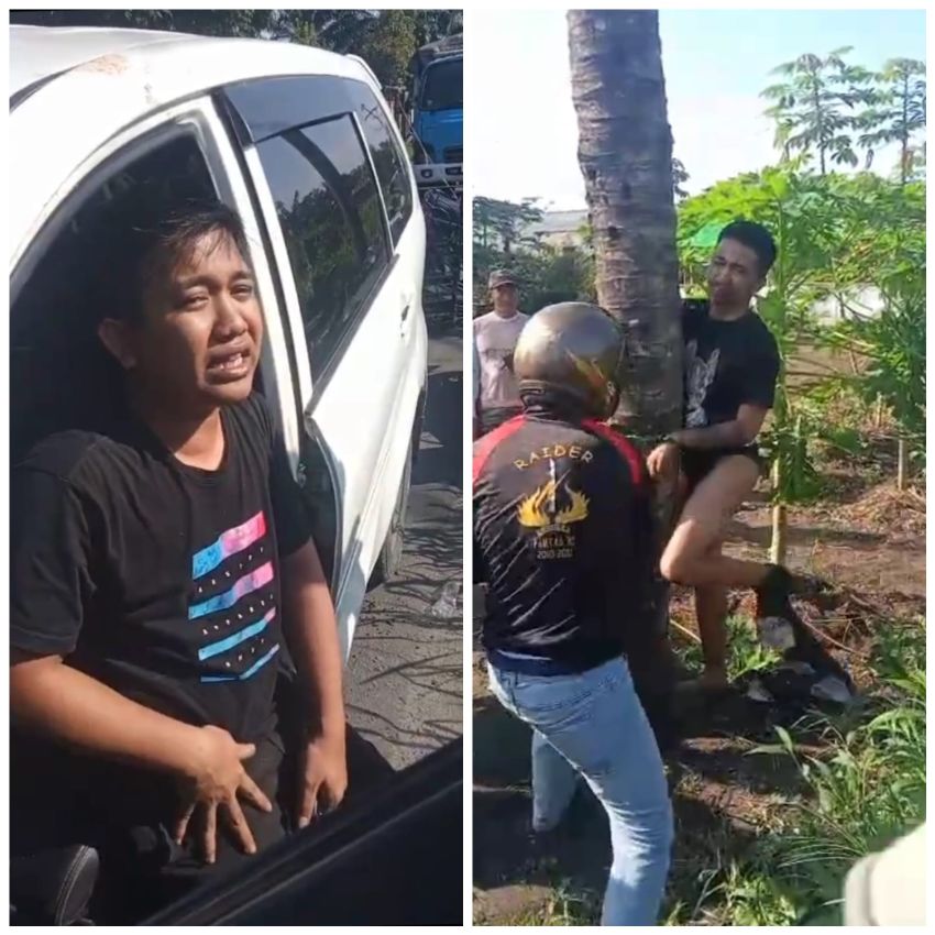 Driver Taksi Online Jadi Korban Begal di Sei Mencirim, Satu Pelaku Diikat dan Dihajar Warga