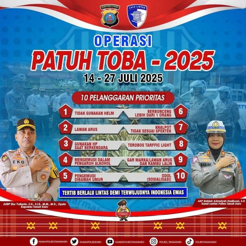 Lakalantas Tanah Karo Turun, Blangko Tilang Keluar 445