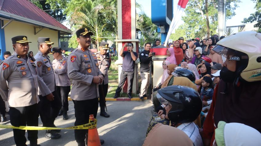 Gerakan Pangan Murah Polres Langkat Diserbu Warga, 3.100 Karung Beras Habis
