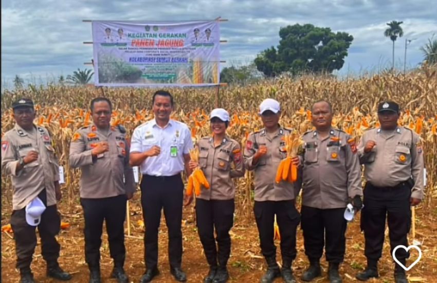 Kapolsek Medan Tuntungan Dukung Kolaborasi Pemprov dan Bank Sumut dalam Ketahanan Pangan
