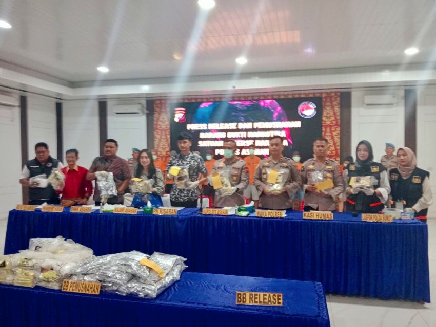 Polres Asahan Gulung Jaringan Narkotika Antarnegara, 3 Kg Sabu Disita