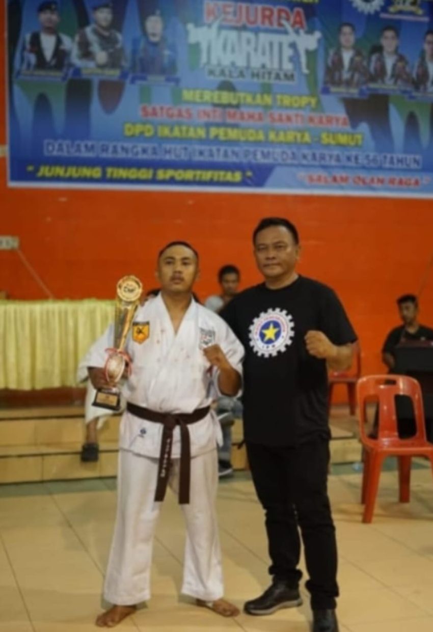 Kejurda Karate Kala Hitam Sumut Resmi Berakhir, Prabowo Rianto Raih Juara 2 Kelas Berat