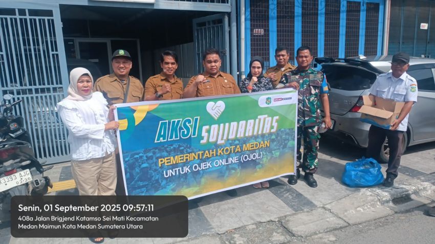 Kelurahan Sei Mati Bagikan 300 Sarapan Gratis Untuk Driver Ojol