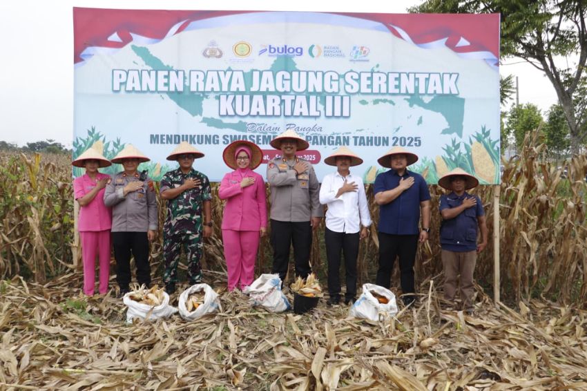 Kapolres Langkat Pimpin Panen Raya Jagung Kuartal III 2025 Secara Virtual