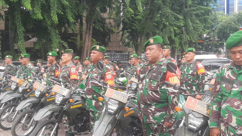 Jelang HUT TNI ke-80, Gladi Bersih Apel Gabungan Pengamanan Digelar di Lapangan Benteng Medan