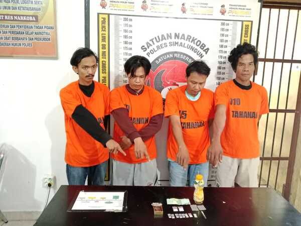 Sat Narkoba Polres Simalungun Bongkar Jaringan Narkoba, Empat Pelaku Diamankan dalam Operasi Dini Hari