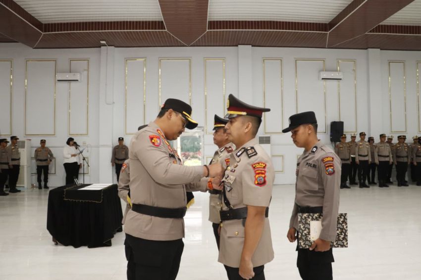 Kapolres Langkat Pimpin Sertijab,  AKP M Tommy Franata STK SIK MH MT Jabat Kasat Lantas Baru