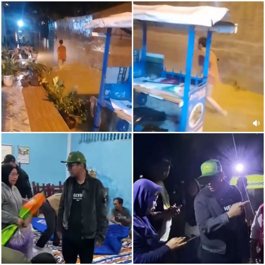 Banjir Landa Bantaran Sungai Deli dan Babura, Warga Berjaga Tengah Malam