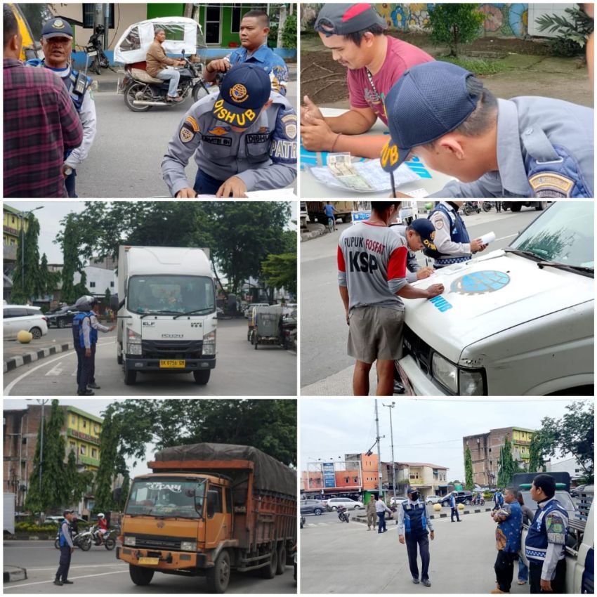 Kerja Cepat Dishub Medan Tertibkan Truk Over Tonase di Jalan Karya Jaya