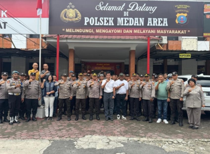 Kapolsek Medan Area Lepas Dua Anggota Purna Tugas