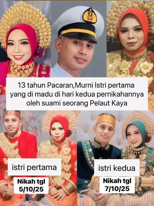 Viral! Pelaut Ini Nikahi Kekasih yang Menanti 13 Tahun, Lalu Dimadu