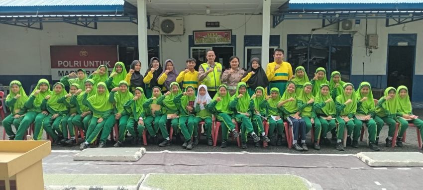 Satlantas Polres Langkat Tanamkan Tertib Lalu Lintas Lewat Program Polisi Sahabat Anak