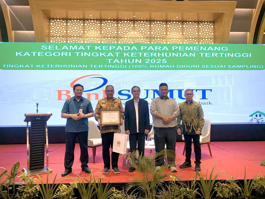 Bank Sumut Raih Penghargaan Keterhunian 100 Persen dari BP Tapera