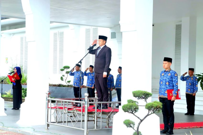 Gerimis Tak Surutkan Semangat, Pemkab Sergai Gelar Upacara Hari Kesaktian Pancasila dengan Khidmat