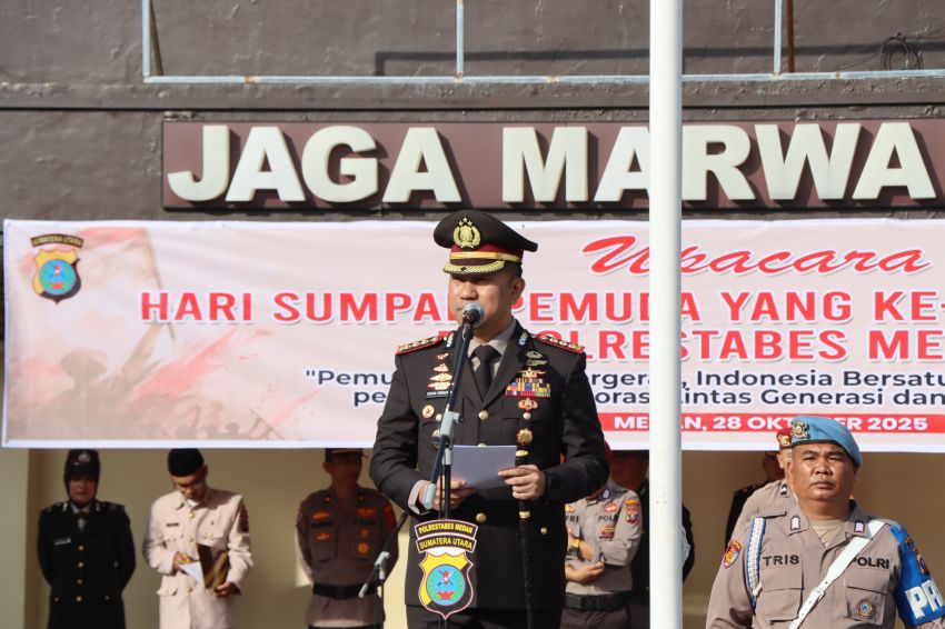 Pesan Tegas Kapolrestabes Medan di Hari Sumpah Pemuda: Pemuda Bukan Sekadar Lampiran Kebijakan
