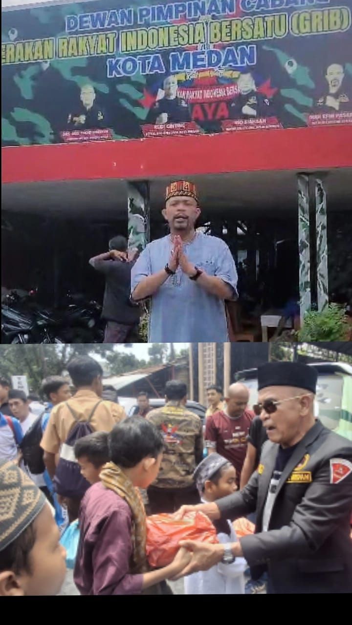 Jumat Berkah GRIB Jaya Medan: Momen Haru Saat Ratusan Warga Makan Siang Gratis