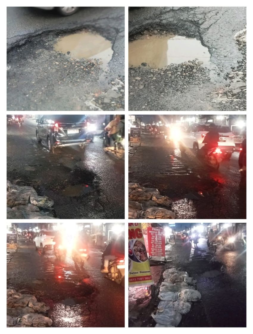 Jalan Marindal II Rusak Parah, Warga Keluhkan Lambatnya Respons Dinas PU Deli Serdang