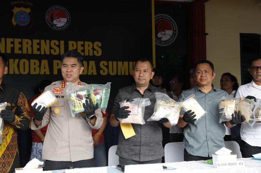 Polda Sumut dan Jajaran Ungkap 571 Kasus Narkoba