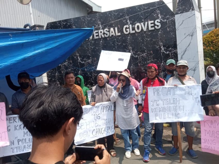 Diduga Cemari Lingkungan, Limbah Cangkang PT Universal Gloves Picu Protes Warga Patumbak
