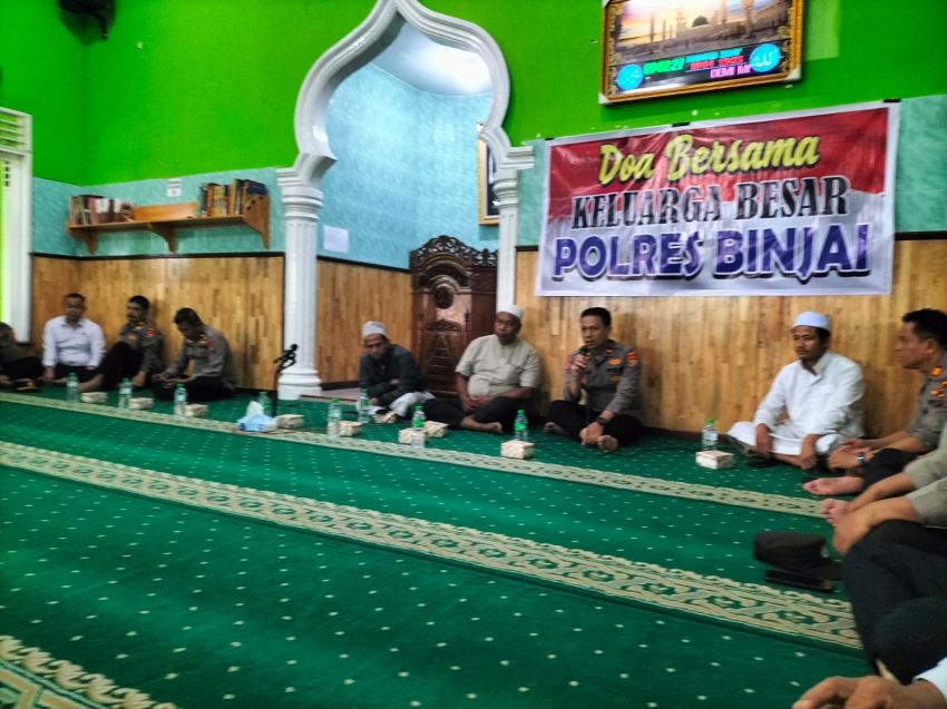 Keluarga Besar Polres Binjai Laksanakan Doa Bersama
